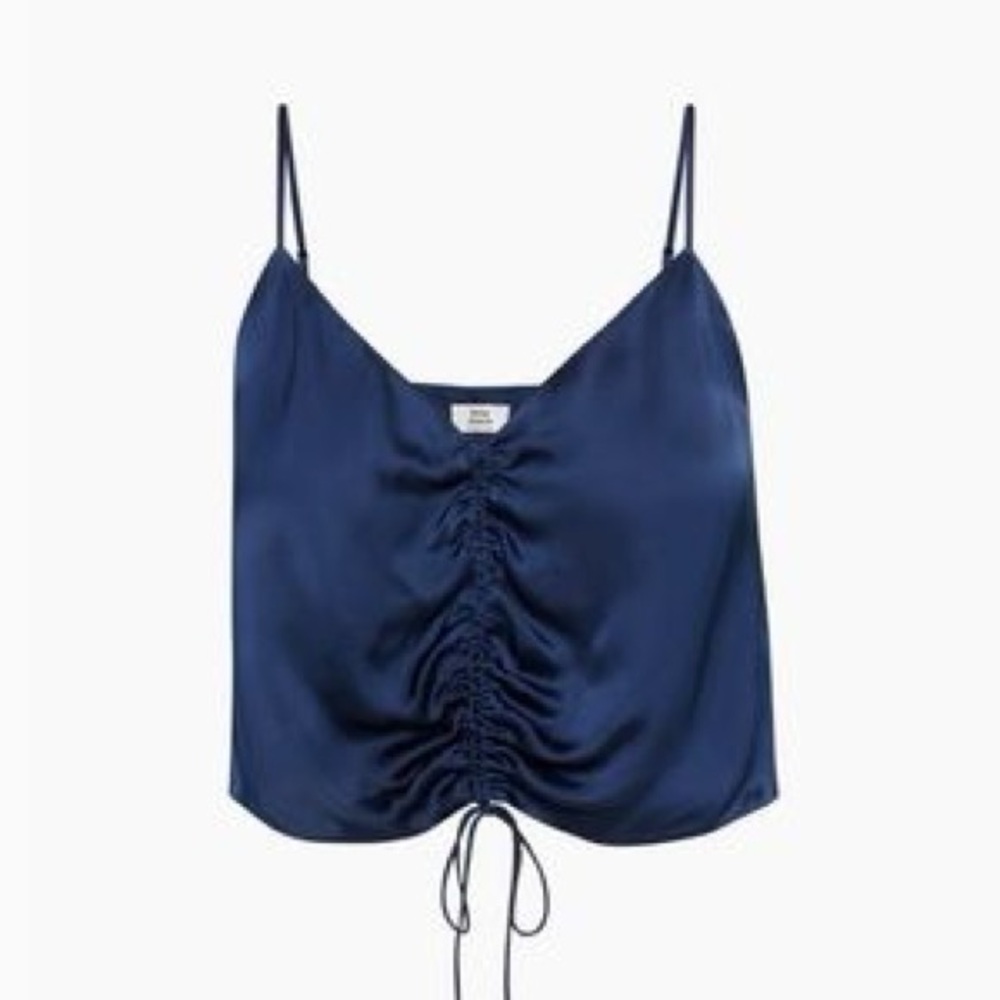 Aritzia - Little Moon - Satin Ruched Top